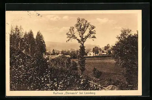 AK Leonberg, Blick auf Kurhaus Glemseck