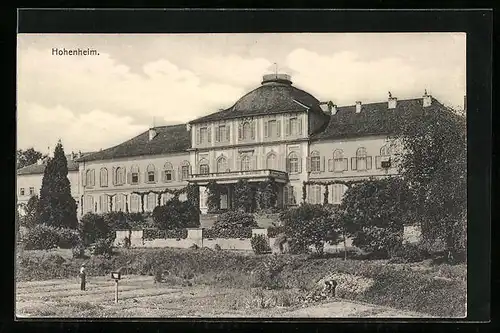 AK Hohenheim, Blick zum Schloss