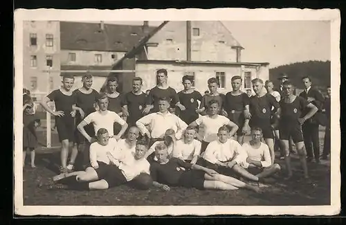 Foto-AK Handball Mannschaft T. P. Germania, Ober-Realschule, 1924