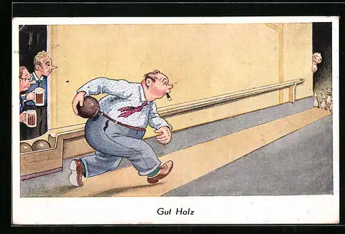 AK Gut Holz, Mann beim Kegeln
