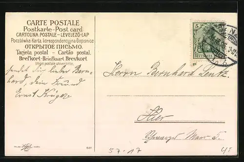 AK Ofen mit Blumen, Kalender, Neujahrsgruss