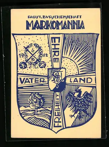AK Wien, Wappen der Fachst. Burschenschaft Markomannia