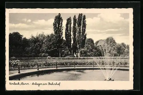 AK Einbeck /Hann., Anlagen am Bahnhof