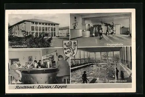 AK Lünen /Lippe, Stadtbad innen und aussen