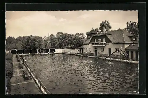 AK Lengenfeld i. Vogtl., Ansicht vom Stadtbad
