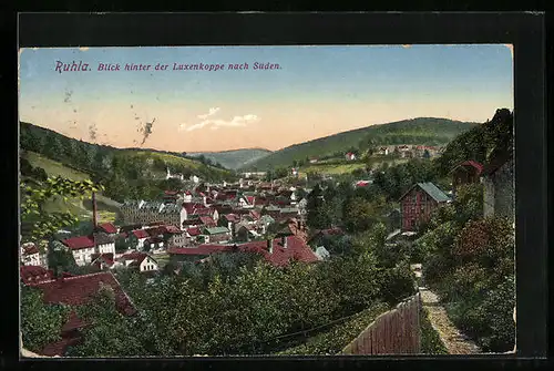 AK Ruhla, Blick hinter der Luxenkoppe nach Süden