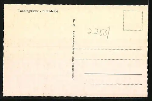 AK Tönning /Eider, Strandcafé mit Parkplatz