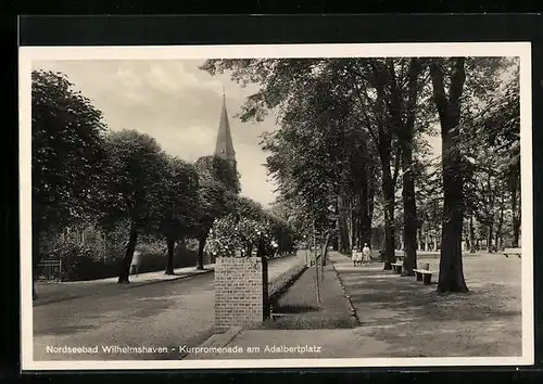 AK Wilhelmshaven, Kurpromenade am Adalbertplatz