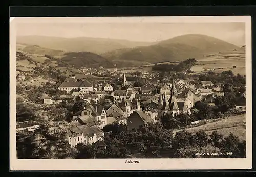 AK Adenau, Ortsansicht aus der Vogelschau