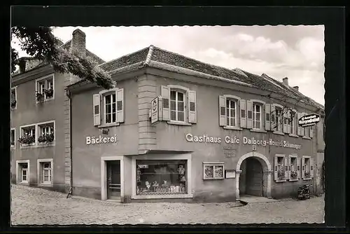 AK Kropsburg, Gasthaus Café Dalberg Bes. Heinrich Schanninger