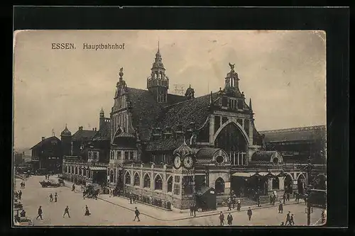 AK Essen, Blick auf den Hauptbahnhof