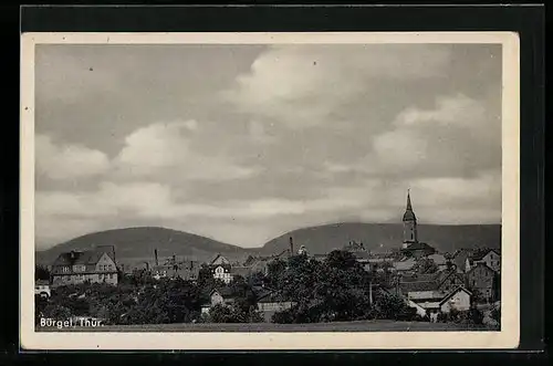 AK Bürgel /Thür., Ortsansicht mit Kirche
