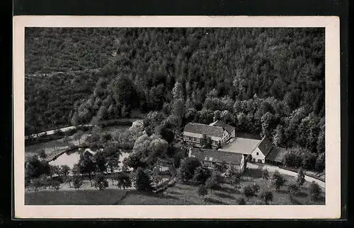 AK Mühltal b. Eisenberg, Waldhaus Naupoldsmühle, Fliegeraufnahme