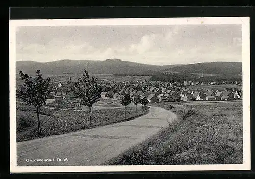 AK Geschwenda /Thür., Gesamtansicht des Ortes