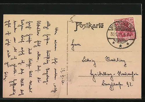 AK Bad Oldesloe, Strassenpartie im Ort, Kirchturm