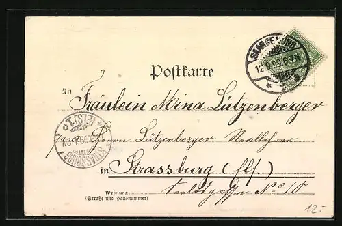 AK Saargemünd, Partie in der Kreuzstrasse