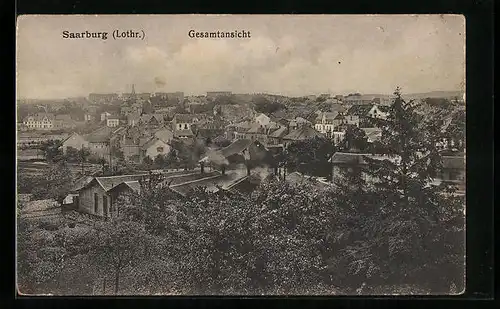 AK Saarburg /Lothr., Gesamtansicht aus der Vogelschau