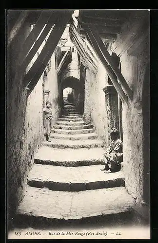 AK Alger, Rue de la Mer-Rouge (Rue Arabe)