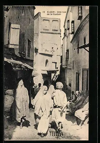 AK Alger, Une rue de la Casbah