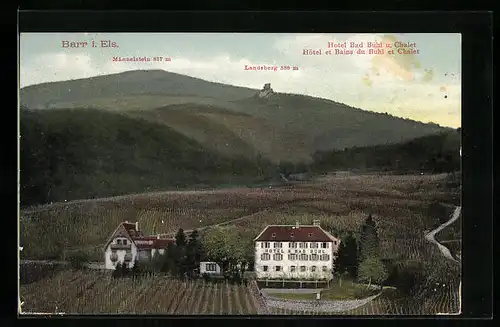 AK Barr i. Els, Hotel Bad Bühl und Chalet mit Landsberg und Männelstein