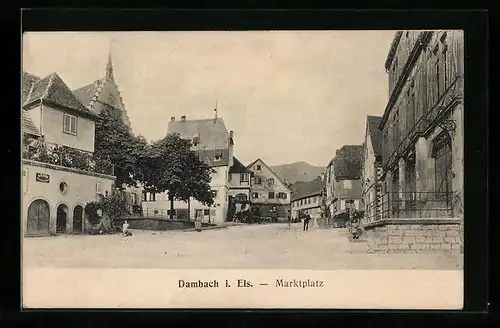 AK Dambach i. Els., Marktplatz