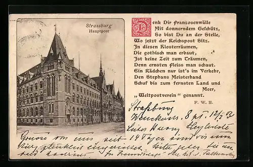 AK Strassburg, Hauptpost
