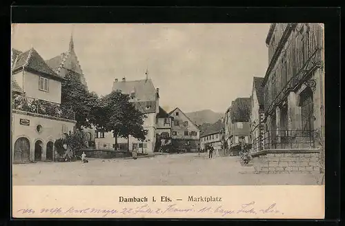 AK Dambach i. Els., Marktplatz