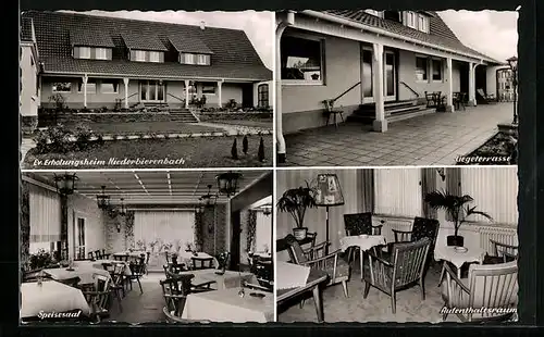 AK Niederbierenbach, Ev. Erholungsheim, Aussen- und Innenansichten