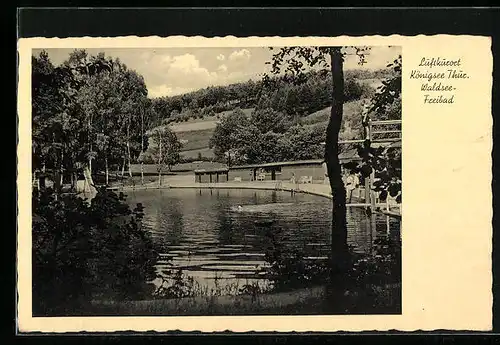 AK Königsee /Thür., Waldsee-Freibad