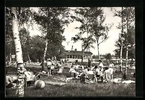 AK Ochsensaal /Kr. Oschatz, Konsum-Gaststätte am Dammühlenteich