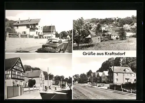 AK Kraftsdorf /Kr. Gera, Ortsansicht, Strassenpartie