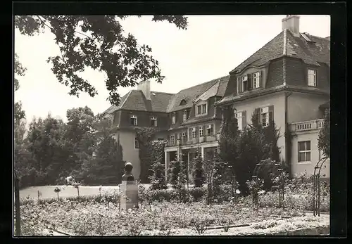 AK Neu Fahrland, Rosengarten des Sanatoriums Heinrich Heine