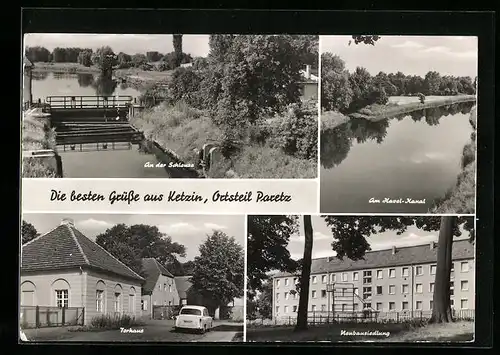 AK Ketzin /Kr. Nauen, An der Schleuse, Havel-Kanal, Torhaus