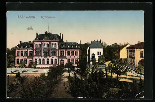 AK Saarlouis, Ortspartie mit Gymnasium