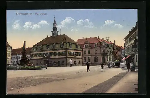 AK Emmendingen, Partie am Marktplatz