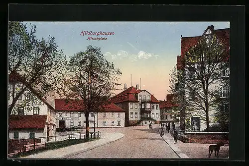 AK Hildburghausen, Partie am Hirschplatz