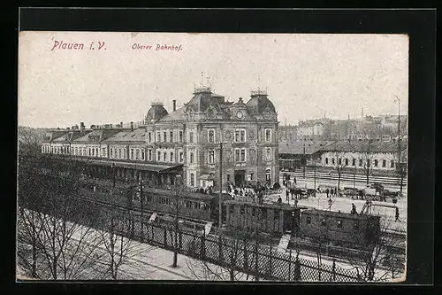 AK Plauen i. V., Oberer Bahnhof