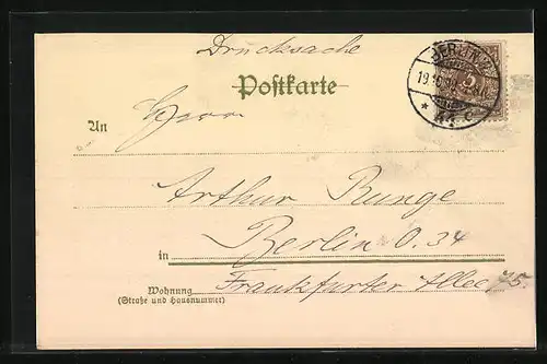 AK Berlin-Charlottenburg, Jubiläums-Postkarte zur Hundertjahrfeier der Königl. Techn. Hochschule 1899