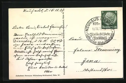 AK Neuhaus a. Rwg., Erholungsheim des Ammoniakwerkes Merseburg