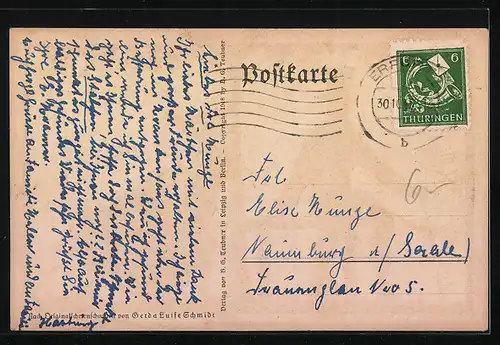 AK Annäherungsversuch, Liebespaar schüchtern auf einer Bank sitzend