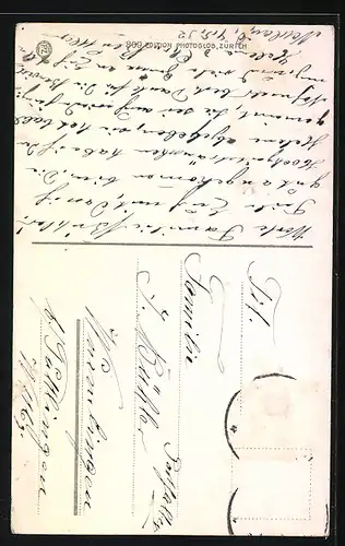 AK Toggenburger Senn mit Pfeife in Tracht vor einer Gebirgskulisse