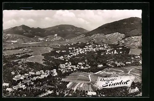 AK Eisental / Baden, Panorama aus der Luft gesehen