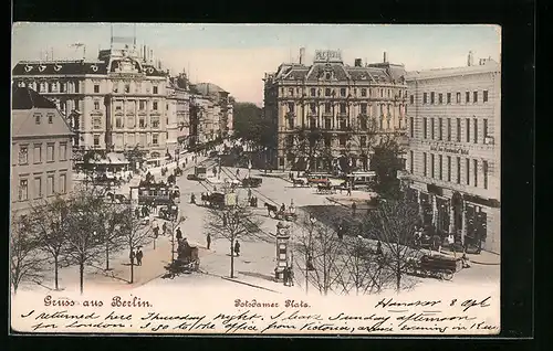 AK Berlin-Tiergarten, Blick auf den Potsdamer Platz