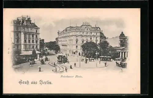 AK Berlin-Tiergarten, Partie am Potsdamer Platz