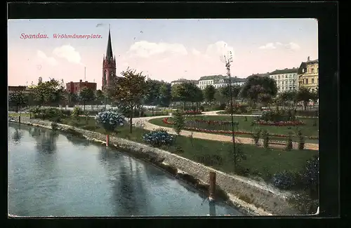 AK Berlin-Spandau, Blick auf den Wröhmännerplatz