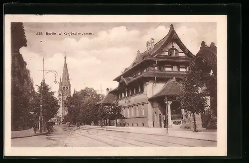AK Berlin-Charlottenburg, am Kurfürstendamm