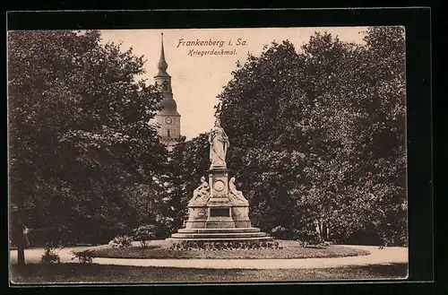 AK Frankenberg i. Sa., Kriegerdenkmal im Park