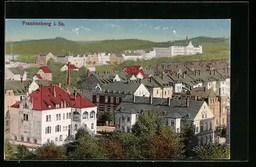 AK Frankenberg i. Sa., Blick über die Dächer der Stadt