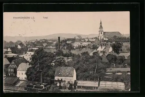 AK Frankenberg i. S., Totalansicht mit der Kirche