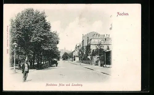 AK Aachen, der Lousberg am Ende der Monheims Allee